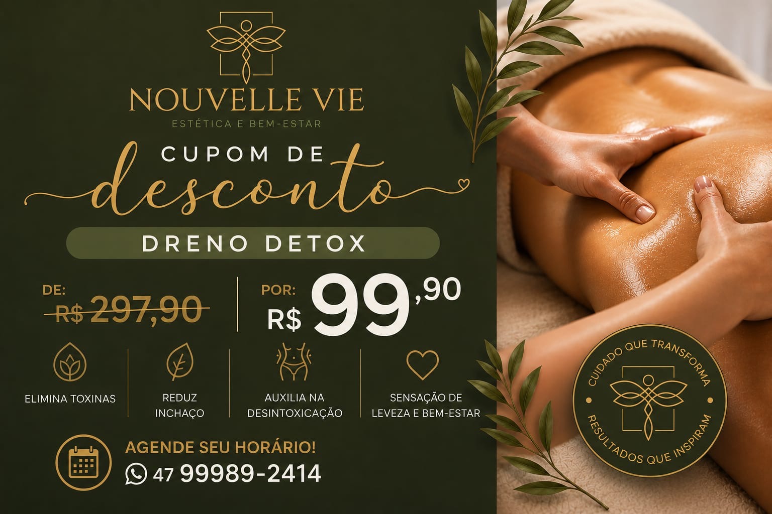 Dreno Detox 66% de desconto