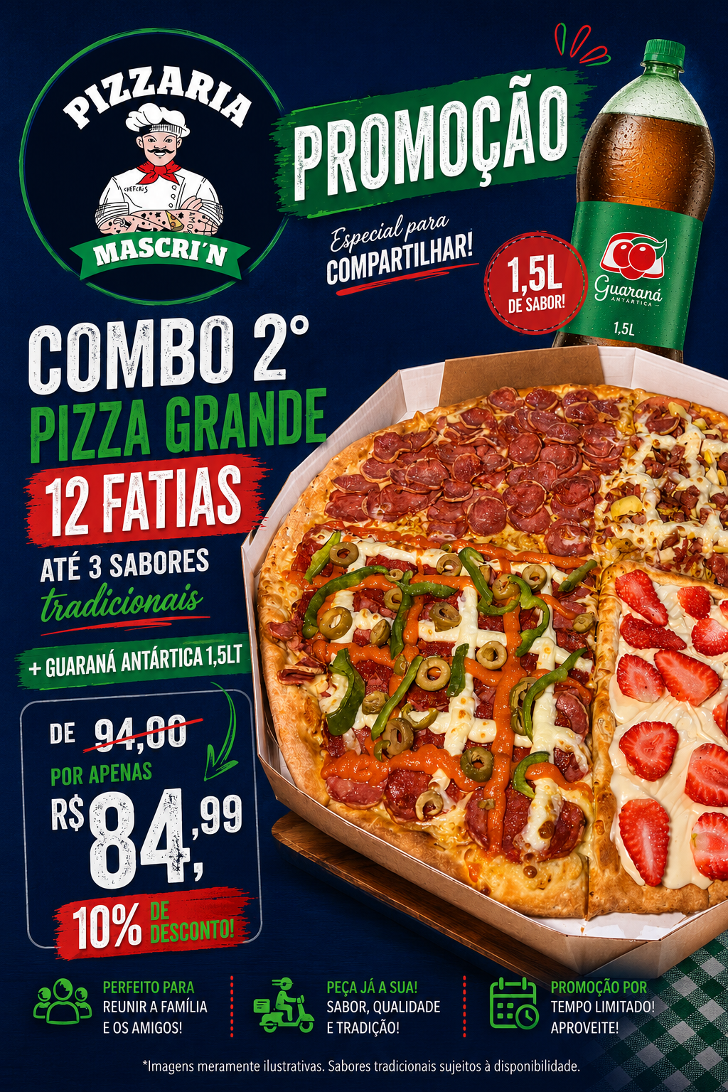 🍕 COMBO 2 – PIZZA + GUARANÁ